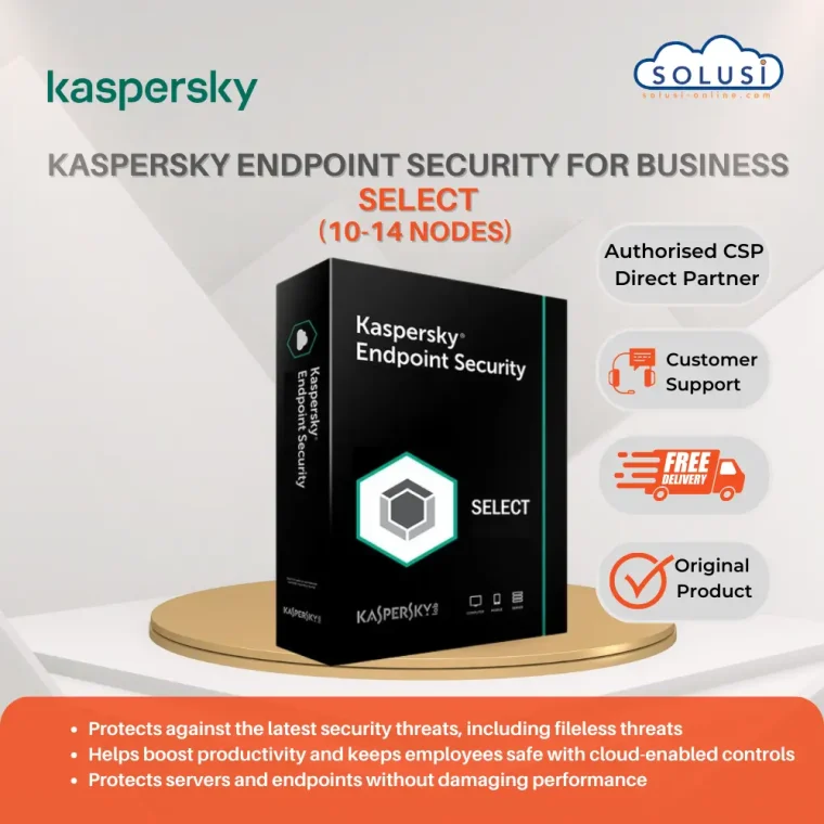 Solusi Online Kaspersky Endpoint Security for Business Select 10 - 14 nodes