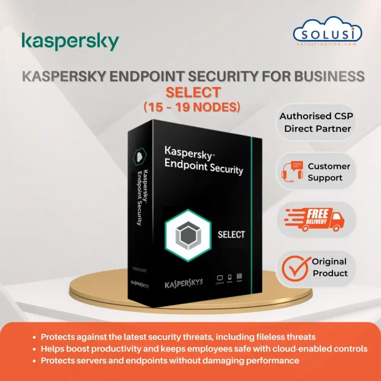 Solusi Online Kaspersky Endpoint Security for Business Select 15 – 19 nodes