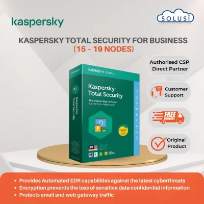 Solusi Online Kaspersky Total Security for Business-15 – 19-nodes