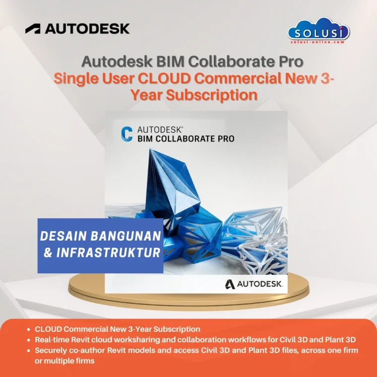 Solusi Online Autodesk BIM Collaborate Pro - Single User CLOUD Commercial New 3-Year Subscription